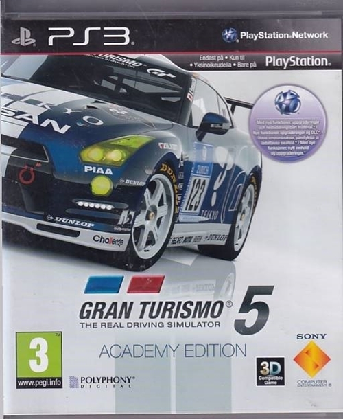 Gran Turismo 5 Academy Edition - PS3 (B Grade) (Genbrug)